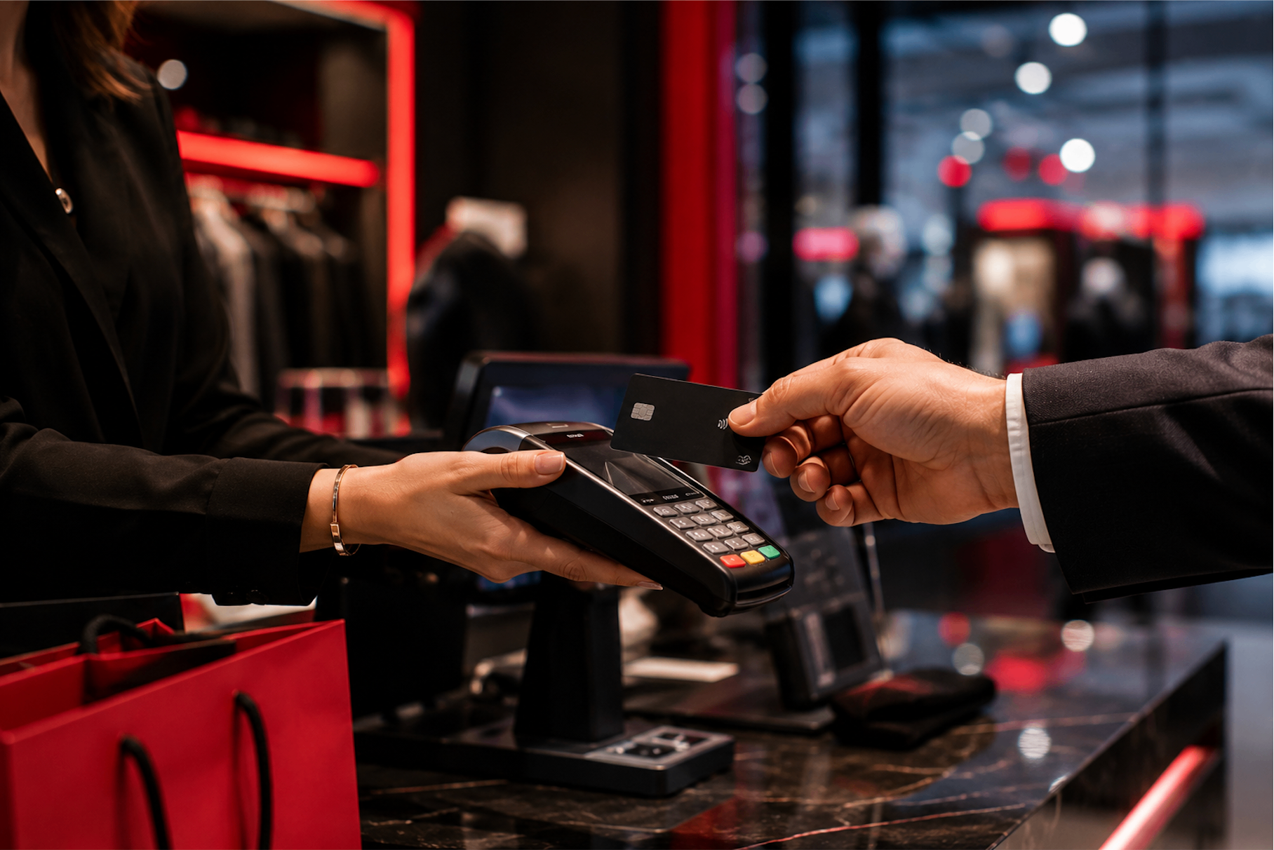 Contactless card payment on a Huge Connect-enabled retail terminal